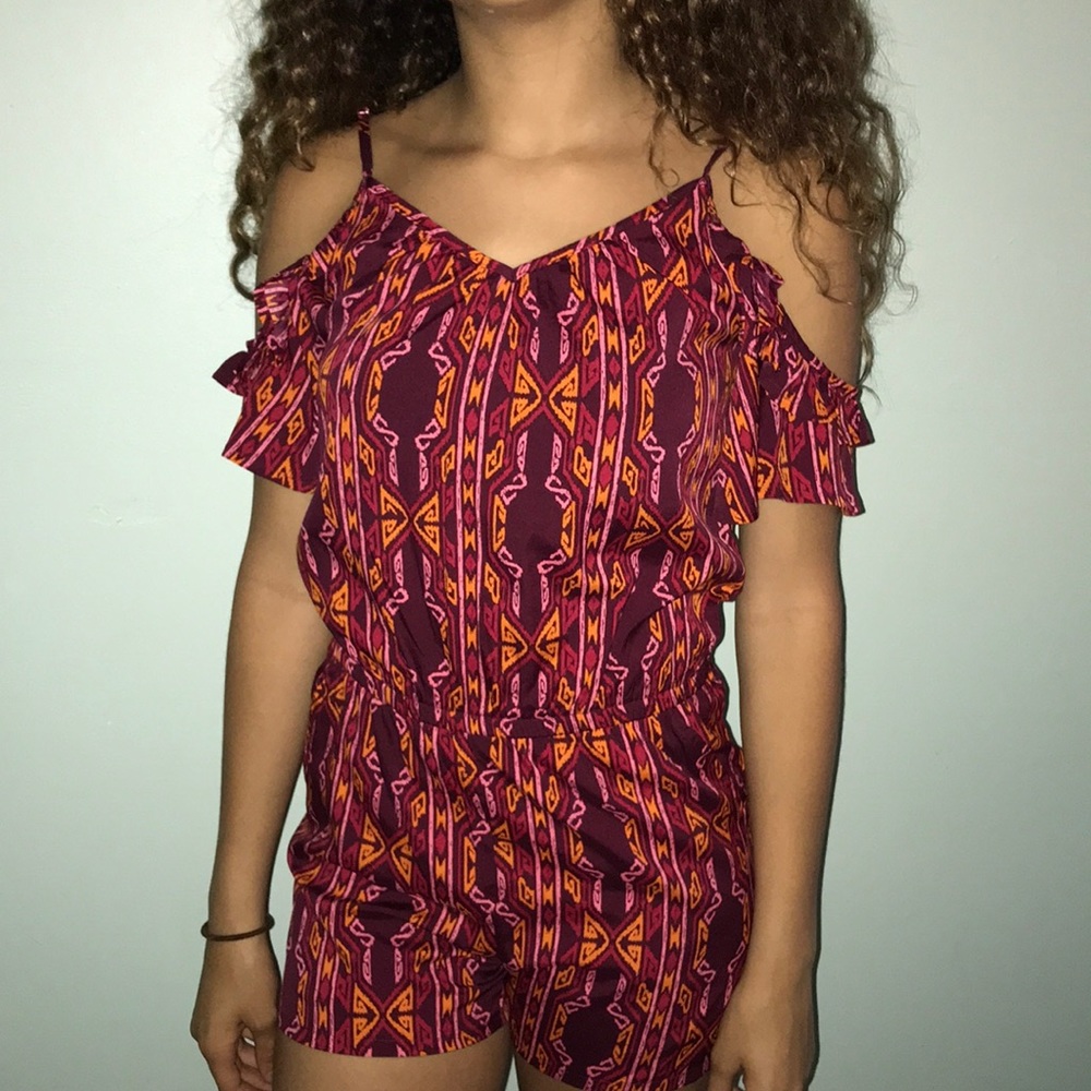 Tribal print romper